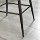 image 4 of Furniturebox Corona 2x Black Faux Leather Black Legs Bar Chair