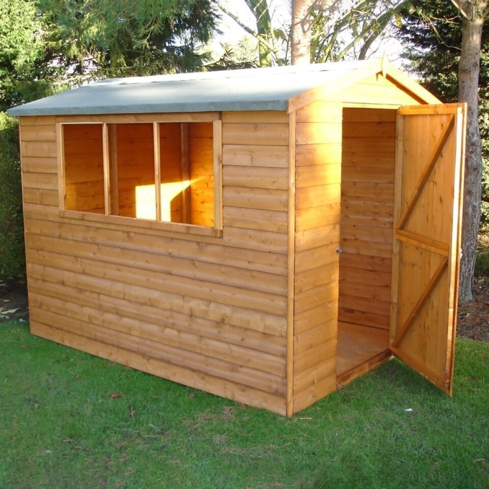 image 1 of Lewis Handmade Garden Shed Approx 8 x 6 Feet Brown