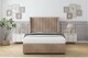 image 1 of Sloomy Falcon Mink Naples Divan Bed With Mattress No Drawers With 54" Wingback Headboard 6' Super King | Brown | Mink | Super King | 1