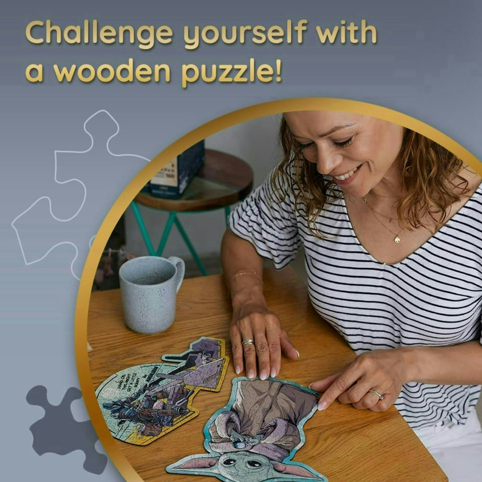 image 1 of Trefl The Mandalorian Reunite Wooden Puzzle - 160 Pieces