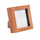 image 1 of Nicola Spring 4 x 4" Photo Frame - Dark Wood - 3D Photo Frame Picture Frame Box Portrait Display Case (12.5 x 12.5cm)