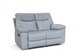 image 4 of Faux Leather Light Grey 2 Seater Manual Recliner Sofa COLUMBIA