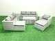 image 1 of Fimous Outdoor Rattan Garden Furniture Set with Grey Cushions Luxury 11 Seater with Chair and Coffee Table For Conservatory,Patio
