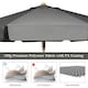 image 4 of COSTWAY 3m Garden Parasol Tilt Bar Market Table Umbrella Grey