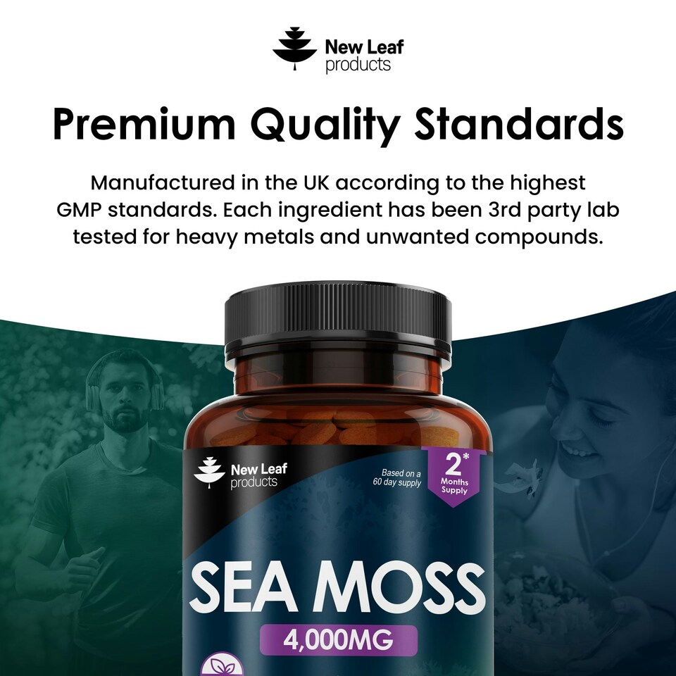 image 1 of Sea Moss Tablets Extract 120 High Strength 4000mg