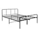 image 7 of Double Size Bed Frame Metal Rounded Headboard Easy Assembly Bed Base Storage