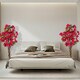 image 7 of COSTWAY 120cm Artificial Bougainvillea Tree Plant Rose Red | One Size