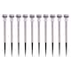 image 1 of Kingavon Colour Changing Solar Pathway Lights - Silver - Pack of 10 | Black | Black