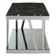 image 3 of Interiors By Premier Durable Marble Top Coffee Table, Contemporary Display Table For Lounge, Sleek Outdoor Decorative Table Black