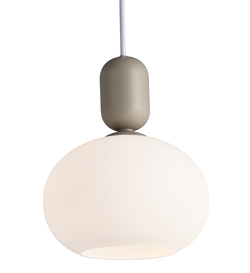 image 1 of Nordlux Notti Indoor Pendant Light Grey Glass E27 Hand Blown Glass - Mains Powered, IP20 | Grey