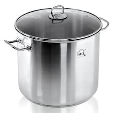 MTS Stainless Steel Stock Pot Cooking Pan Silver 20L