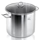 image 1 of MTS Stainless Steel Stock Pot Cooking Pan Silver 20L