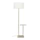 image 3 of ValueLights Tavel Brushed Gold Floor Lamp White Shade