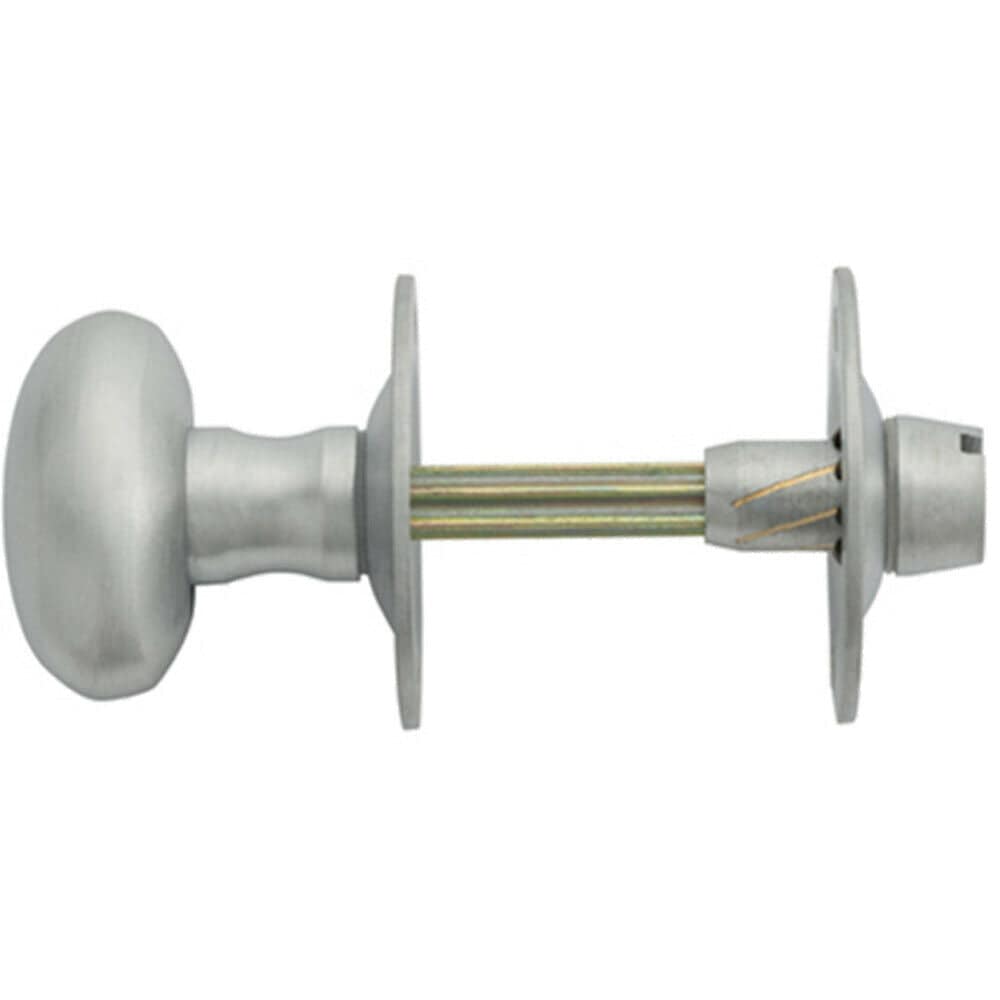 Loops Oval Thumbturn Lock With Coin Release Handle On 36mm Rose Satin Chrome