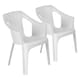 image 1 of Resol Cool Garden Dining Chairs - White - Pack of 2 | White | White