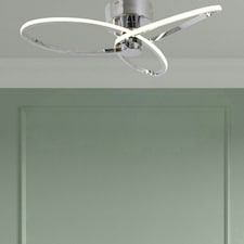 Reggie Polished Chrome LED Semi Flush Ceiling Light