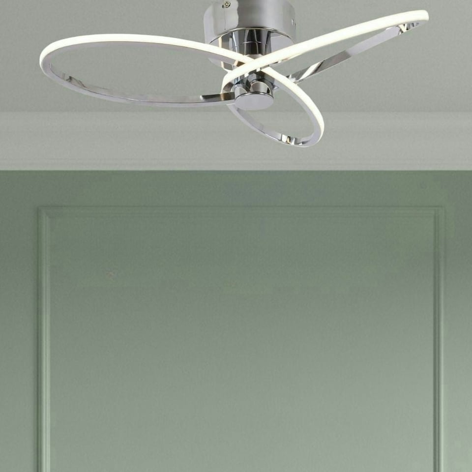 image 1 of Reggie Polished Chrome LED Semi Flush Ceiling Light