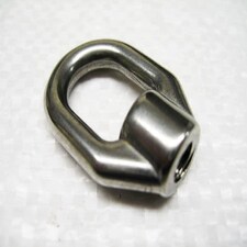 8MM Single Guardrail Eye Nut Open Ended Internal Thread Stainless Steel - Guardwire Elongated Eyenut