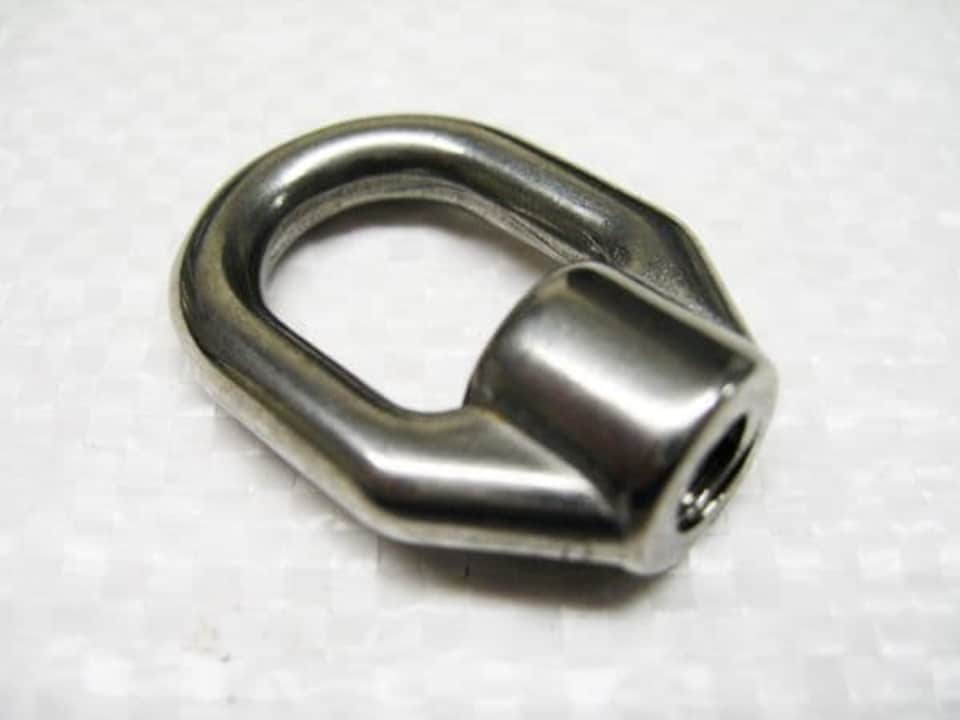8MM Single Guardrail Eye Nut Open Ended Internal Thread Stainless Steel - Guardwire Elongated Eyenut