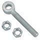 image 5 of Swing Gate Long Eye Bolts Hinge + Nuts Adjustable Zinc Plated 16 x 100mm 1pc Silver