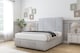 image 2 of Sloomy Lisbon Silver Naples Divan Bed With Mattress 4 Drawers With 54" Floor Standing Headboard & 12" Matching Footboard 6' Super King | Silver | Silver | Super King | 1