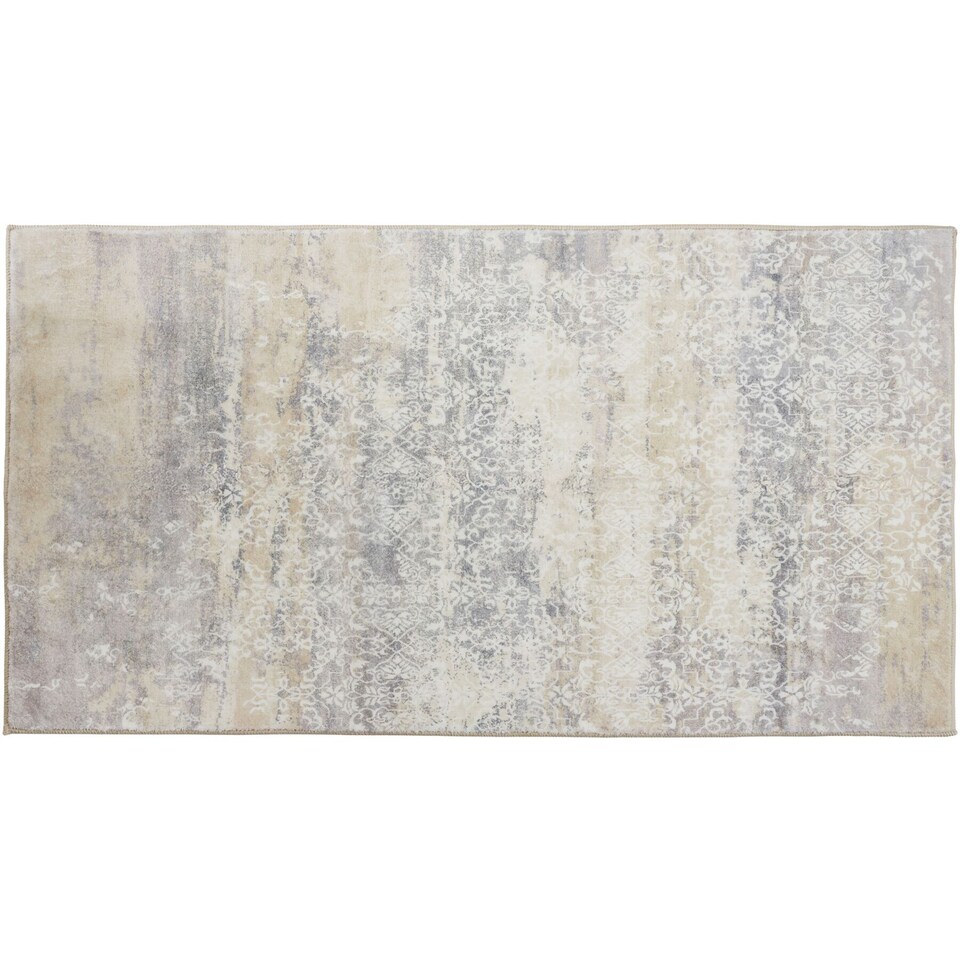 image 1 of Washable Rug Dalia - various sizes, faded pattern, easy-care short pile, non-slip | Cream | beige | 80 x 150 cm | 1
