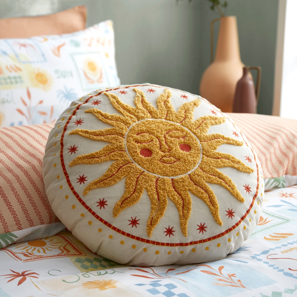 image 1 of Fusion Soleil Round Cushion Yellow