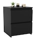 image 7 of Vida Designs Denver 2 Drawer Large Bedside Chest Cabinet Table Nightstand, Black