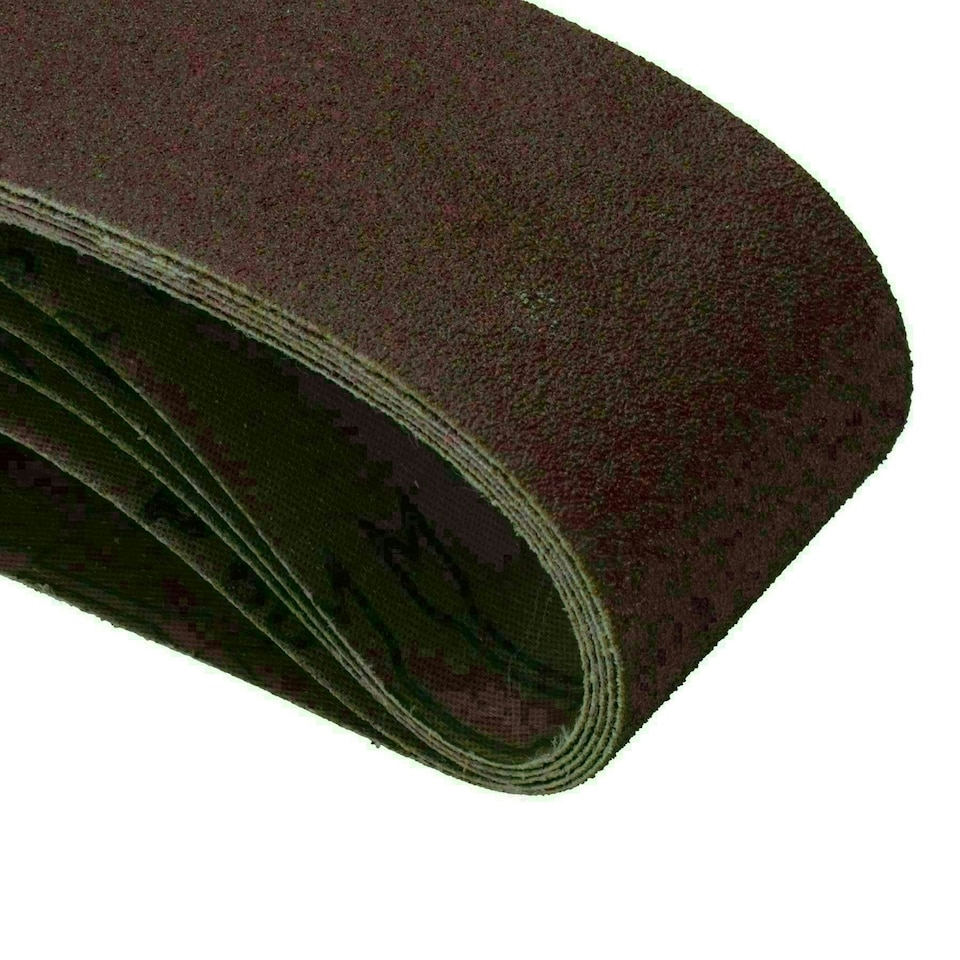 image 1 of 75mm x 457mm 60 Grit Medium Abrasive Sanding Belt Sander Discs 10 Pack