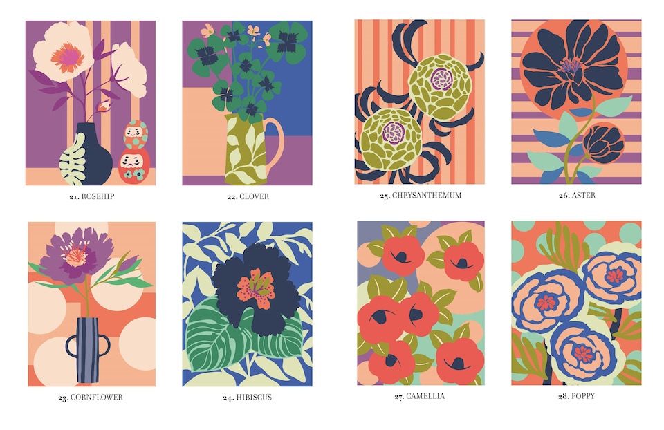 image 1 of Mystery Coloring Flowers