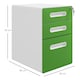 image 7 of Vinsetto 3 Drawer Modern Steel Filing Cabinet w/ 4 Wheels Lock Box Green