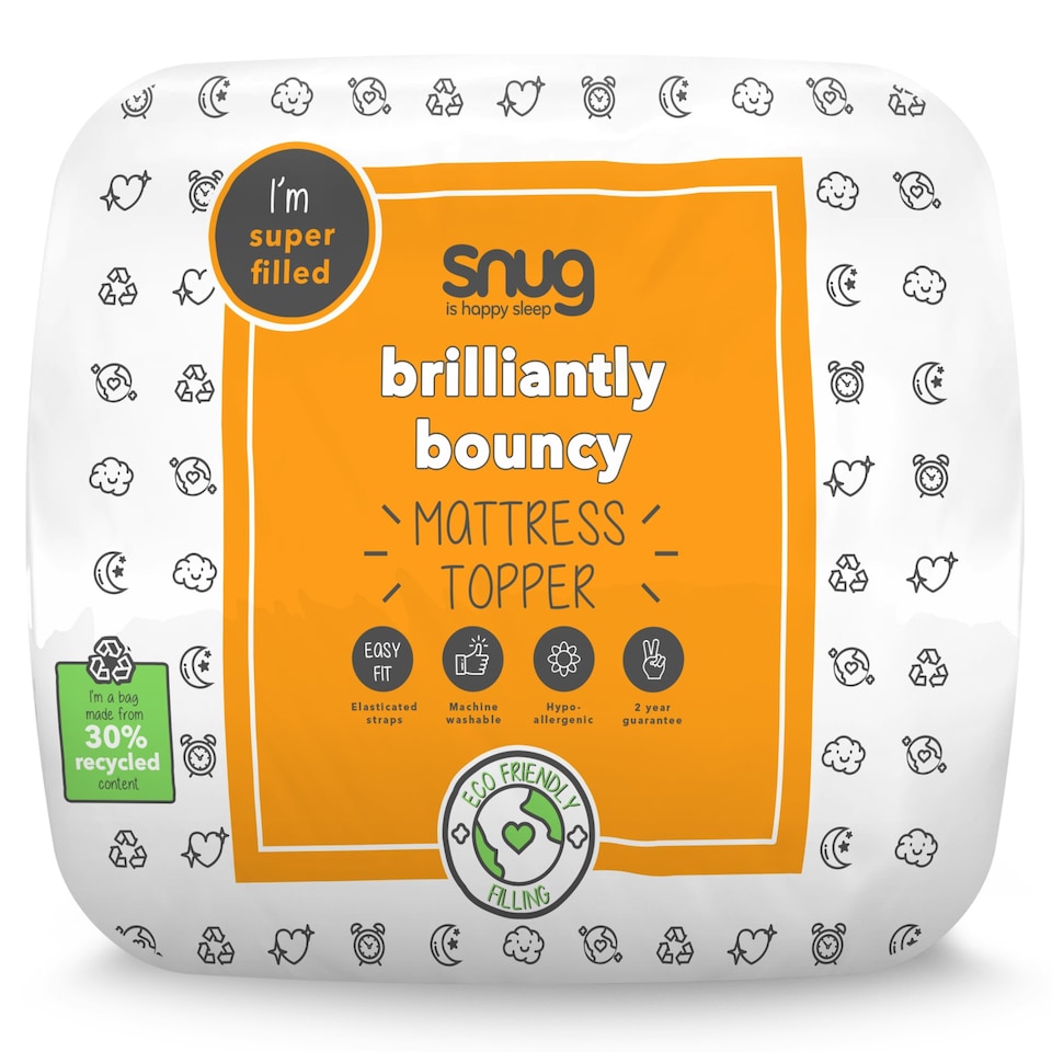 image 1 of Snug Brilliantly Bouncy Mattress Topper - Single