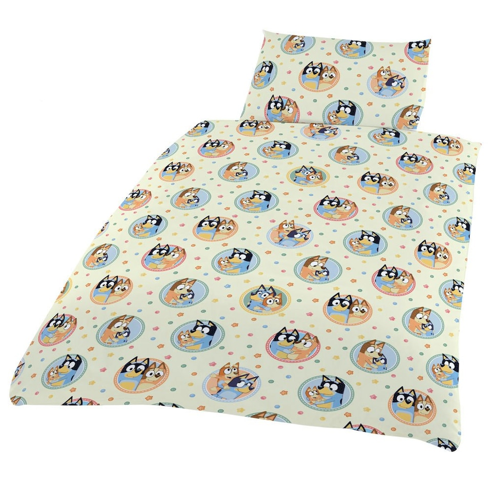 image 1 of Bluey Frame Duvet Cover Set - Cream/Multicoloured - Single