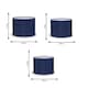 image 7 of ValueLights Torbery Set of 3 Navy Nesting Ceiling Light Shades | Blue