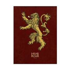 Game of Thrones Lannister Poster - Burgundy/Gold - One Size
