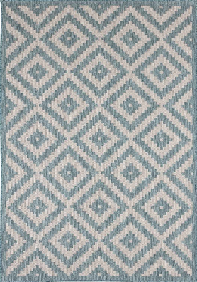 image 1 of The Rugs Outdoor Indoor Diamond Garden Patio Rug Weather Resistant Jet Washable | 100