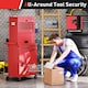 image 6 of HOMCOM 3-in-1 Tool Cabinet with Wheels, Rolling Tool Chest with 6 Drawers | Red
