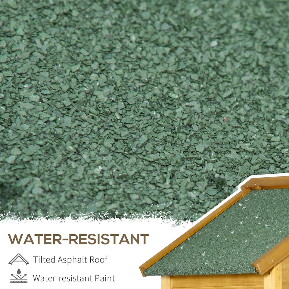 image 1 of Outsunny Wooden Garden Storage Shed Utility Gardener Cabinet w 3 Shelves, Tiltedfelt Roof and Two Lockable Doors, 79cm x 49cm x 191.5cm, Natural wood effect