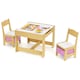 image 1 of COSTWAY Kids Multifunctional Table and 2 Chairs Set Pink