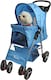 image 5 of Pet Stroller Dog Cat Puppy Pram Pushchair Travel Cart Jogging Buggy Carrier (Blue with Cover)