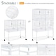 image 5 of Yaheetech 105 cm Tall Stackable and Divided Breeder Cage White
