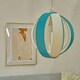 image 2 of ValueLights J90 Teal and Cream Globe Ceiling Light Shade & LED Bulb Blue