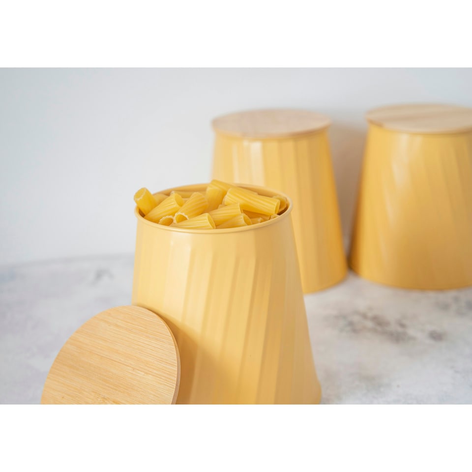 image 1 of KitchenCraftt Tea Coffee Sugar Canister Set Grey