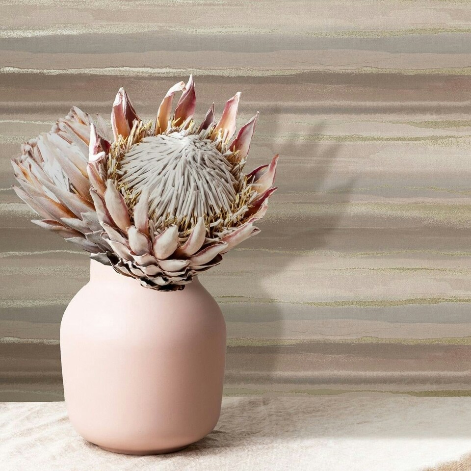 image 1 of The Design Library Horizon Wallpaper - Dusky Rose - 10m x 53cm Pink