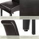 image 5 of Dining Chair - ergonomic seat shape, high backrest, padded, faux leather - Set of 4 Brown