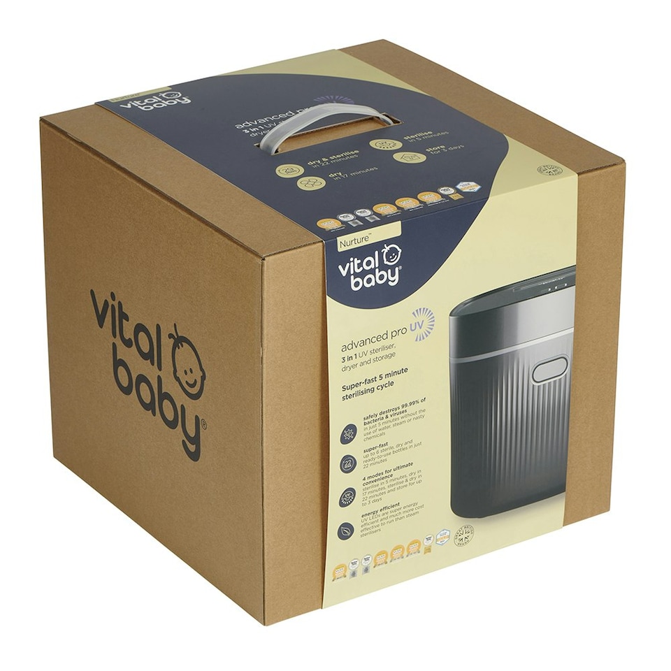 image 1 of Vital Baby Nurture advanced pro UV steriliser & dryer, 3rd gen - onyx black