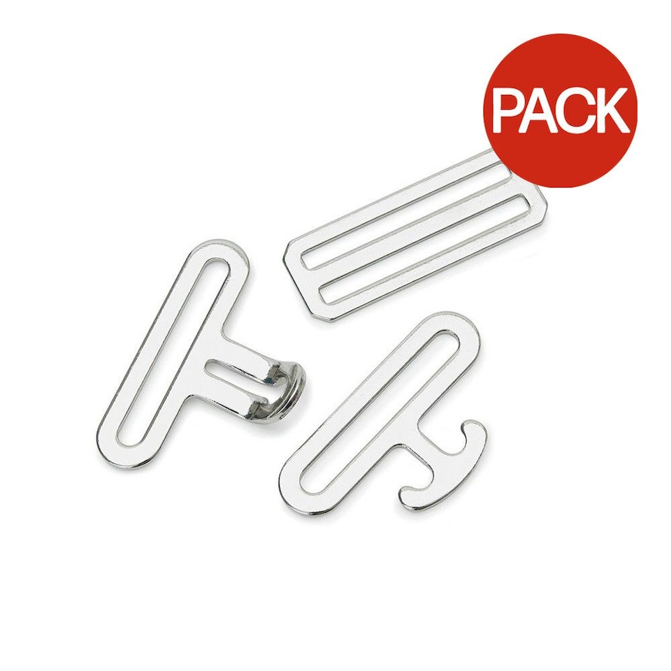 Shires Horse Surcingle Fastener Set (Pack Of 3) - Silver - One Size