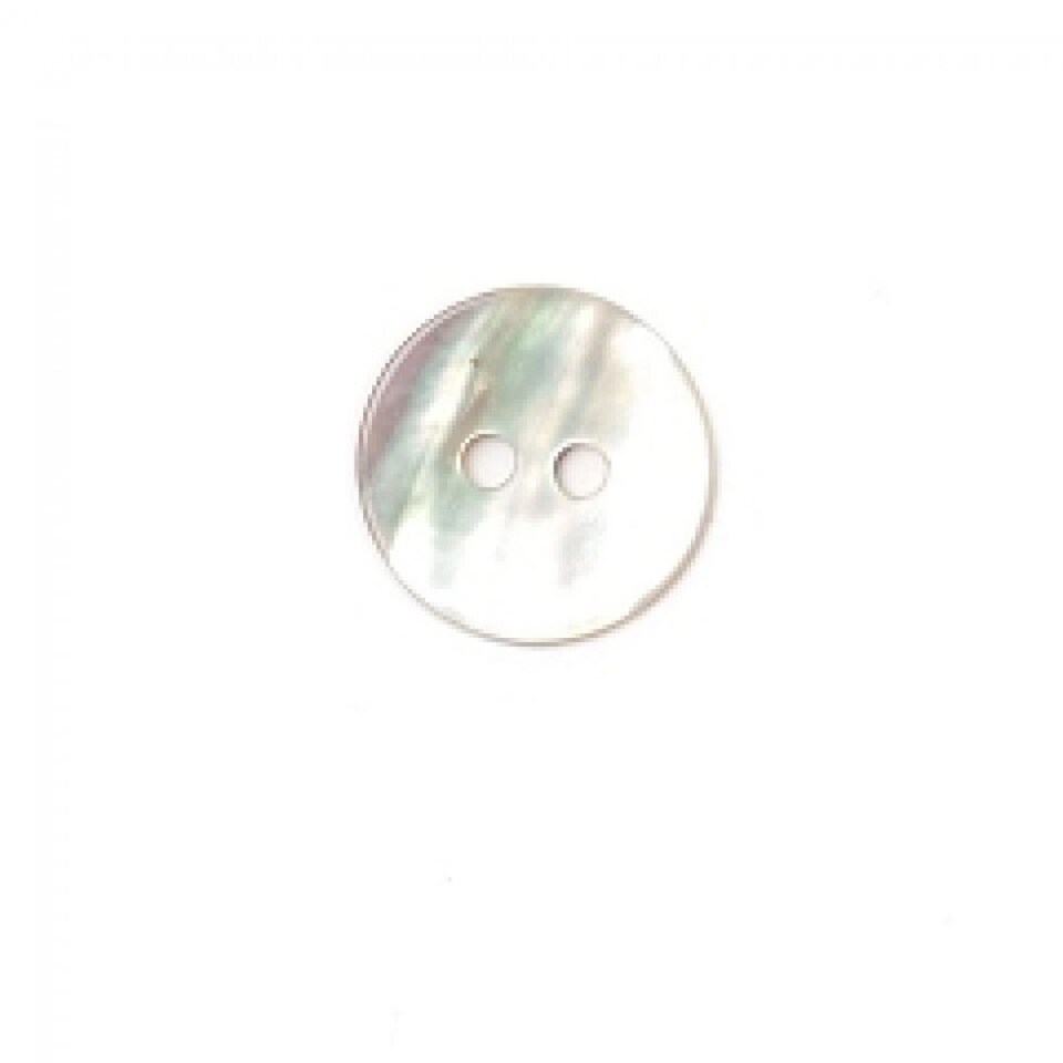 Crendon White Round Natural Shell Buttons for Dressmaking - 15mm - per value pack of 30
