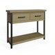 image 4 of Lowry 2 Drawer Console Table Driftwood Lacquered Solid Reclaimed Pine Brown
