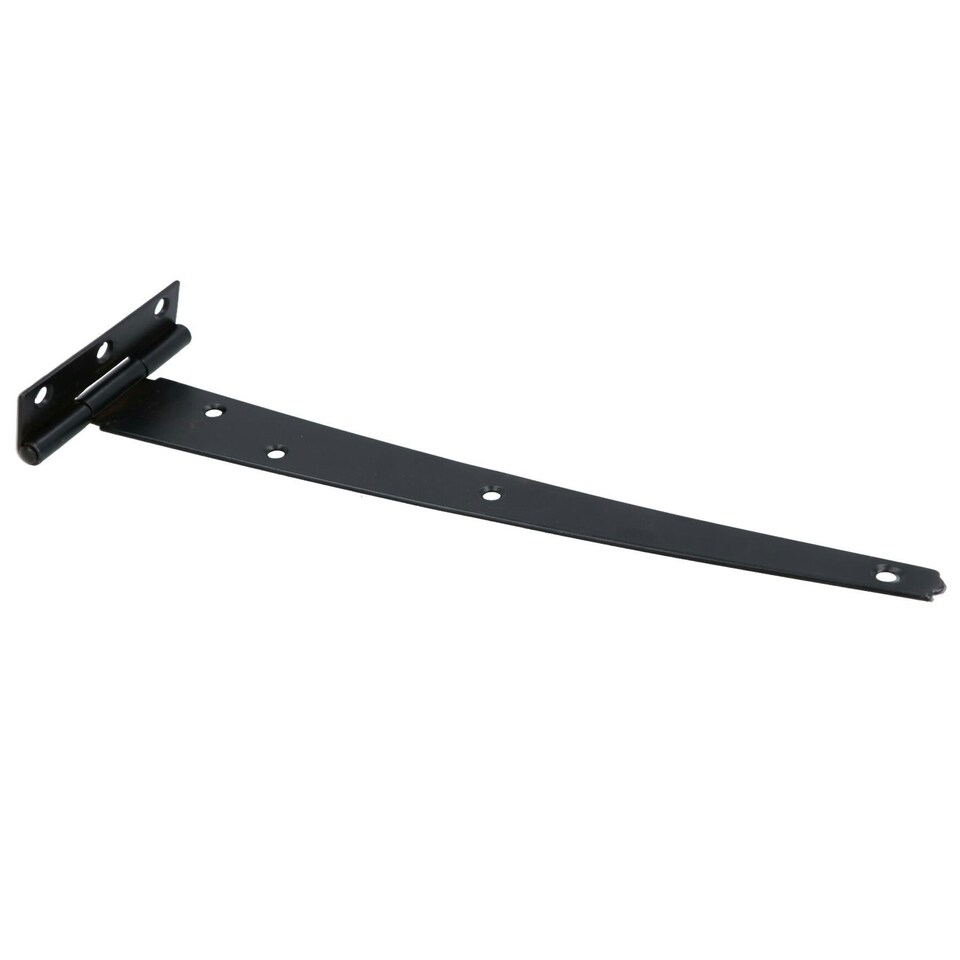 image 1 of 10in / 250mm Heavy Duty T Tee Hinges For Shed + Garden Gates Black Finish 6pc Black